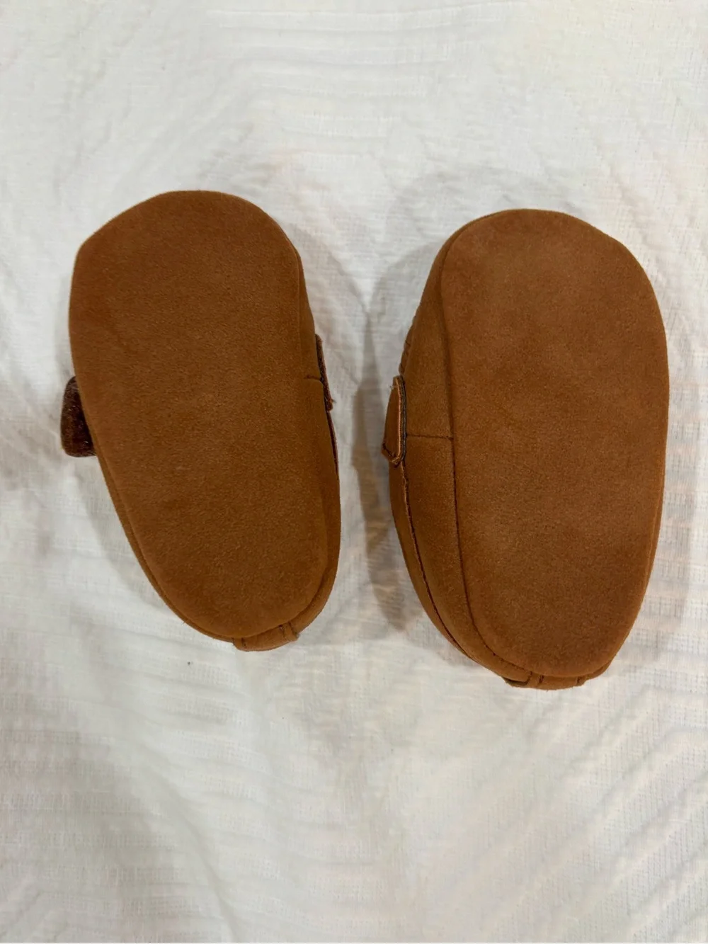 Toddler Suede-Style Brown Moccasin Slip-Ons
